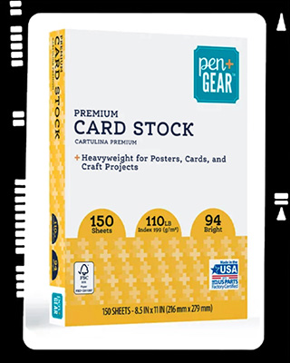 P&amp;G 110 lb. white cardstock - Friday House